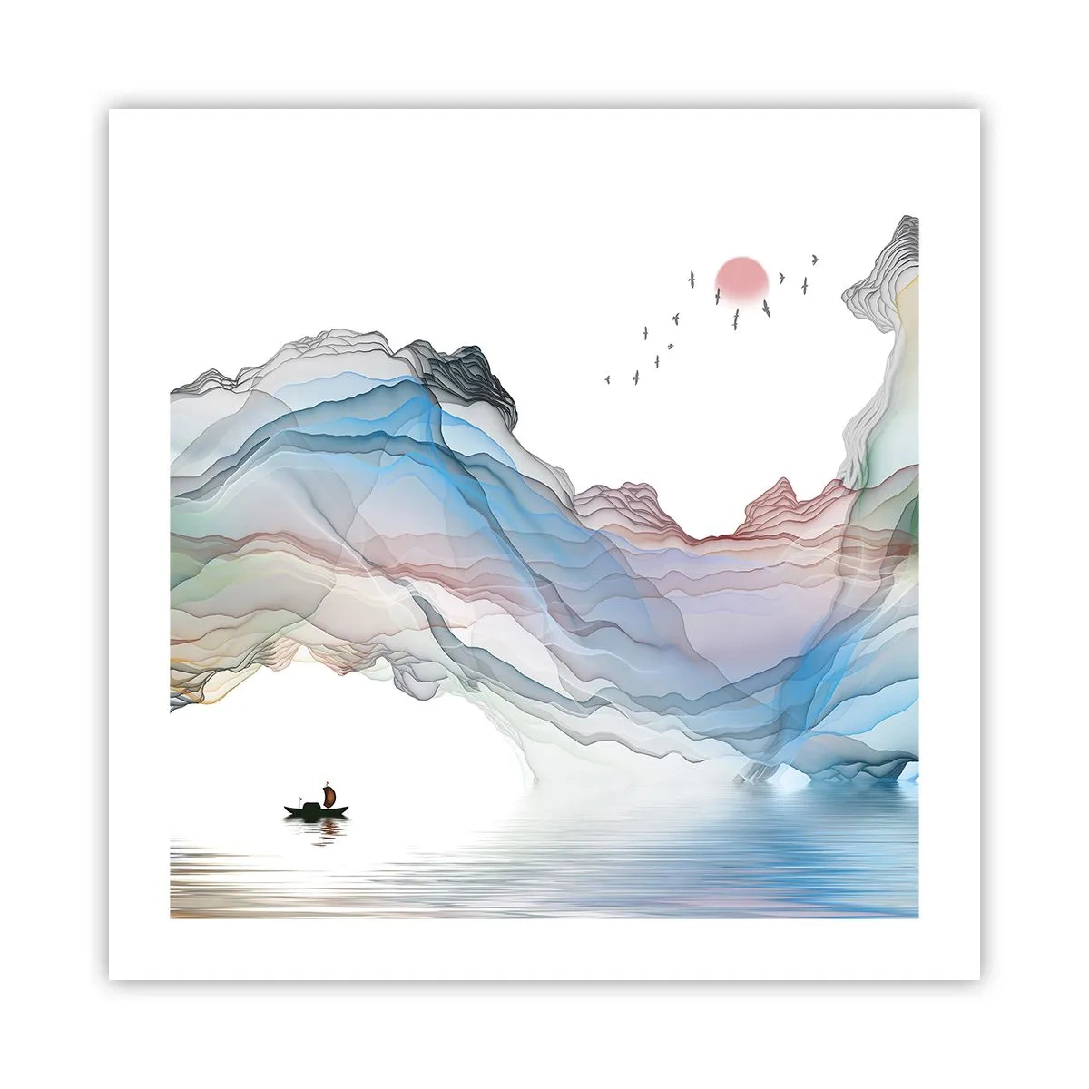 Poster - Towards Crystal Mountains - 50x50 cm