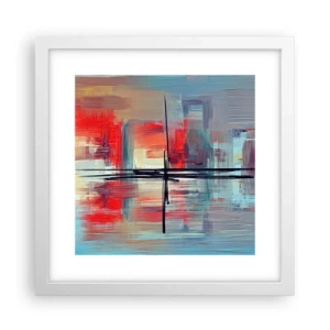 Poster in white frmae - Landscape in a foreign Dimension - 30x30 cm
