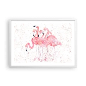 Poster in white frmae - Pink Power - 70x50 cm