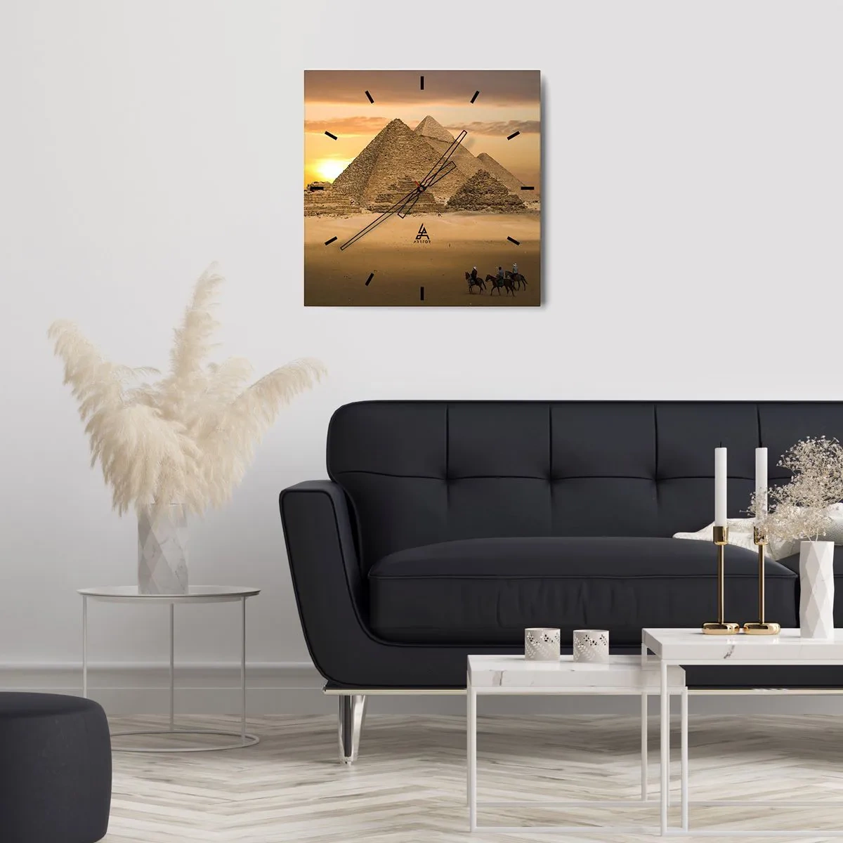 Wall clock - Clock on glass - For Thousand Years Unchanged - 30x30 cm