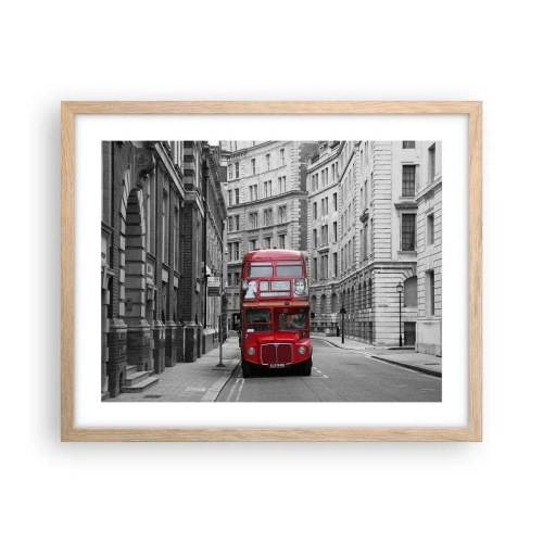 Poster in light oak frame - Routine Doesn't Have to Be Grey - 50x40 cm