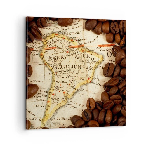 Canvas picture - Where Does the Best Coffee Come from? - 60x60 cm