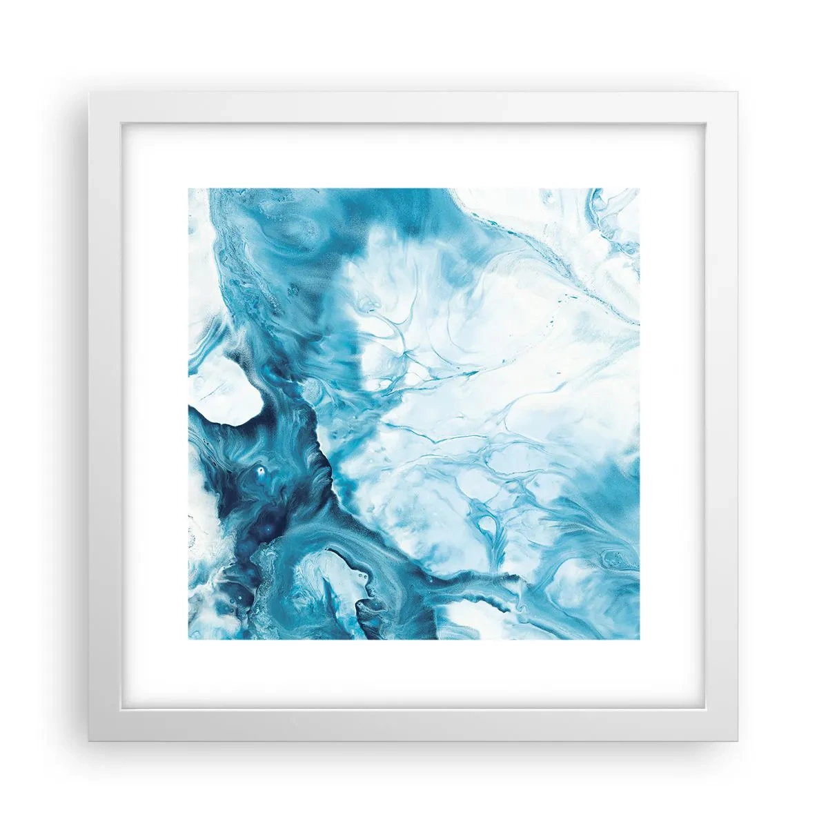 Poster in white frmae - Concert of Blue - 30x30 cm