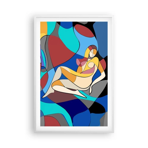 Poster in white frmae - Cubist Nude - 61x91 cm