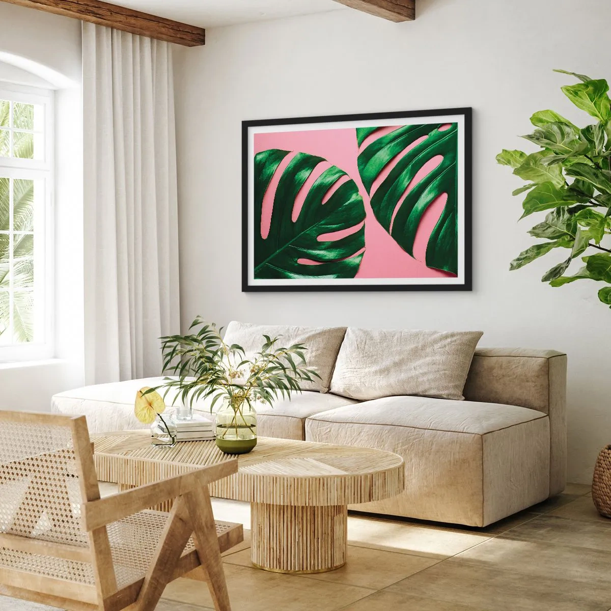 Poster in black frame - Green Rendezvous - 50x40 cm
