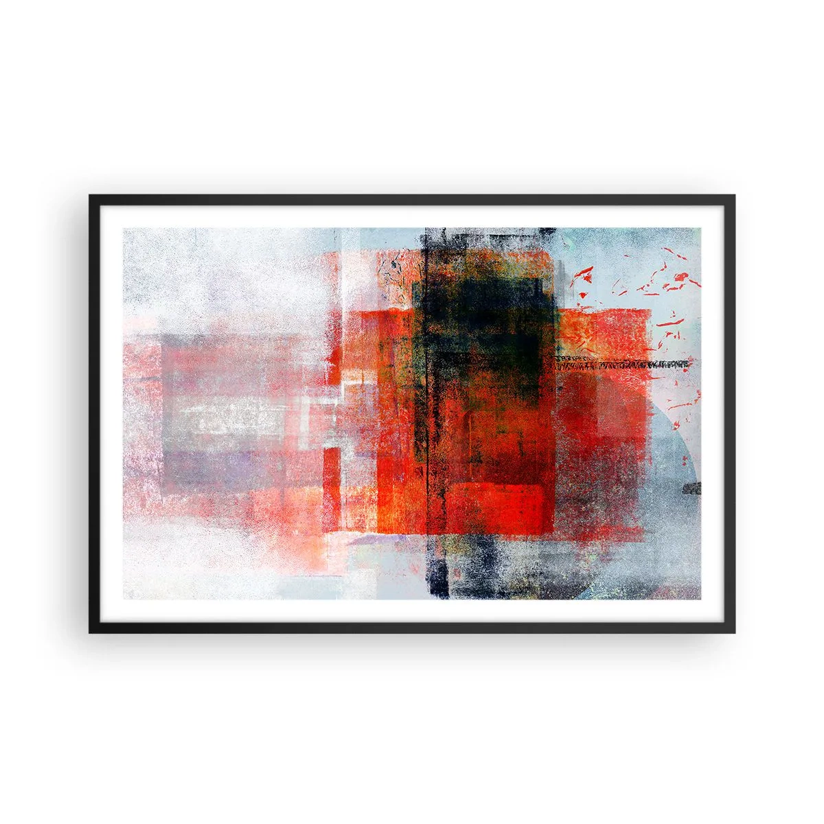 Poster in black frame - Glowing Composition - 91x61 cm