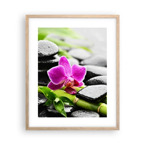 Poster in light oak frame - In a Peaceful Balance - 40x50 cm