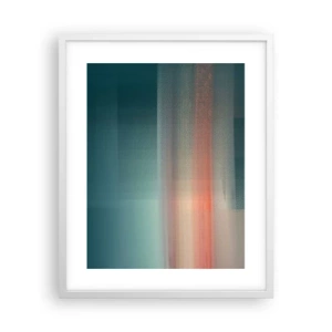 Poster in white frmae - Abstract: Light Waves - 40x50 cm