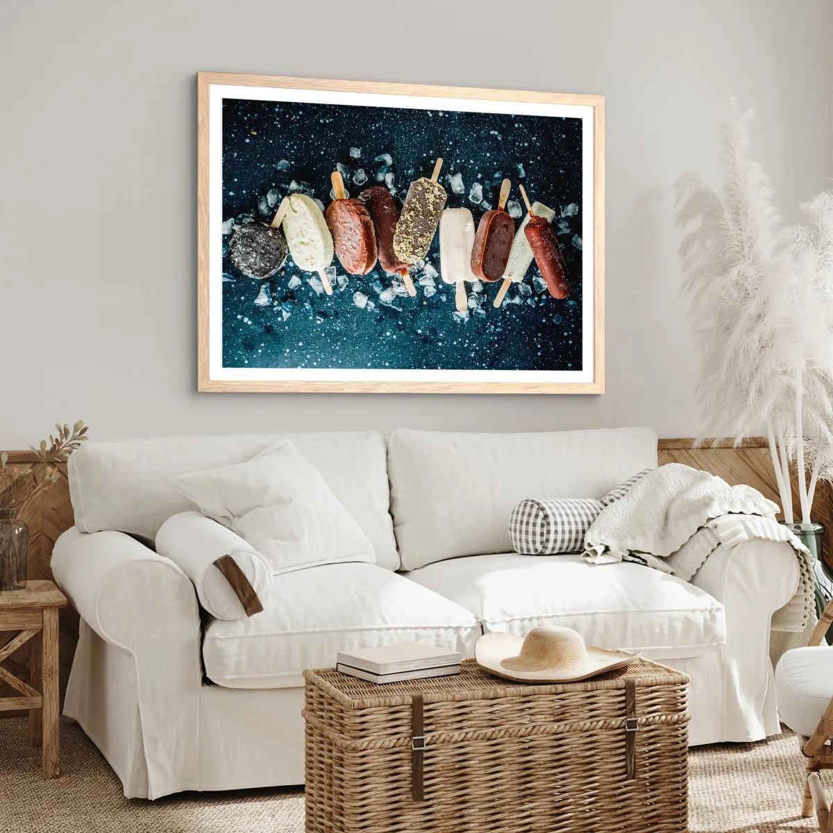 Poster in light oak frame - Taste of the Hot Summer - 70x50 cm