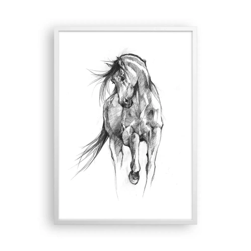 Poster in white frmae - In a Graceful Trot - 50x70 cm