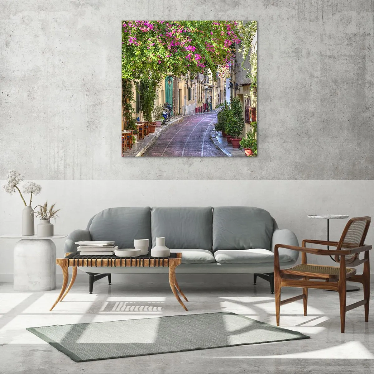 Glass picture - Blooming Alley - 60x60 cm