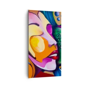 Canvas picture - Touching with a Colour - 65x120 cm