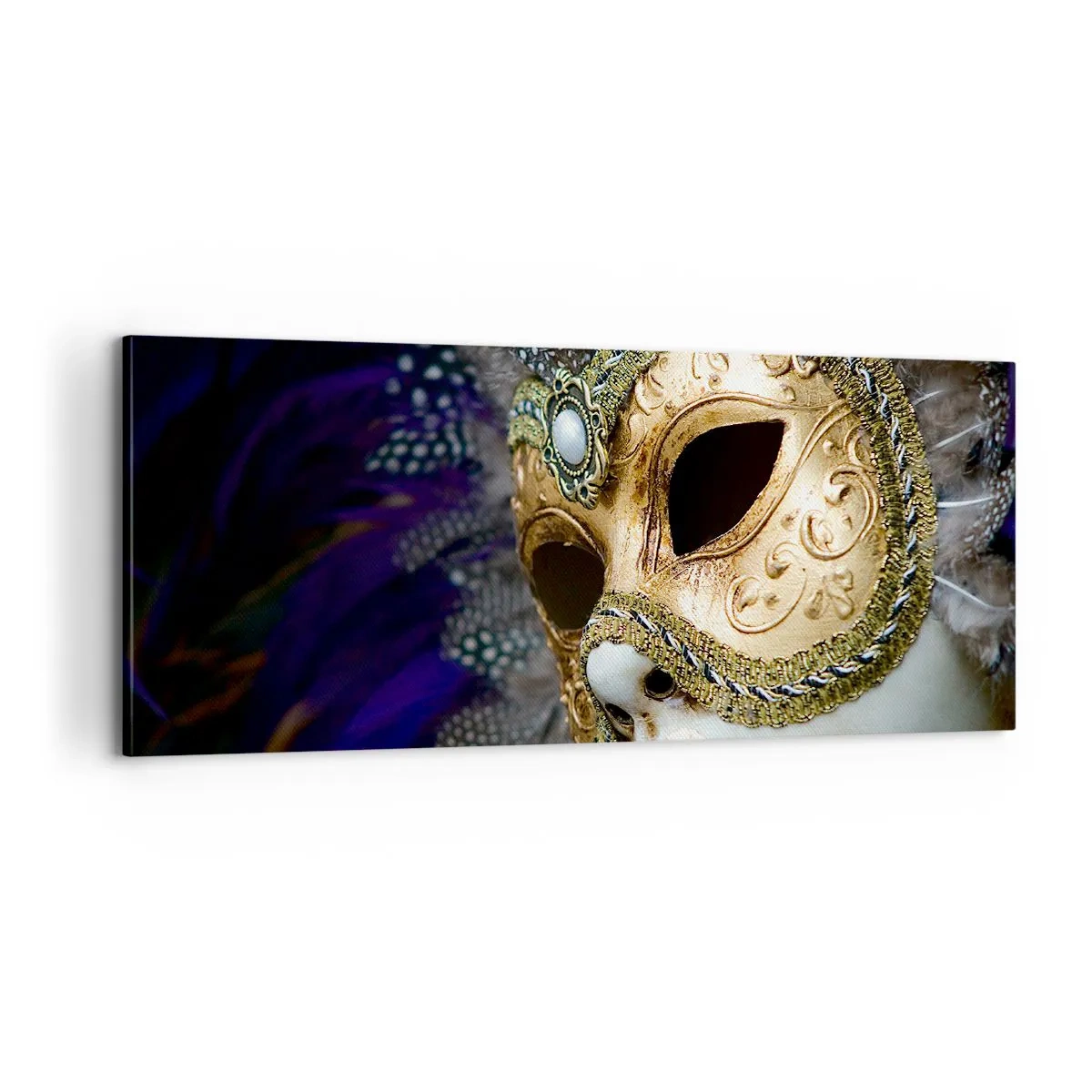 Canvas picture - Venetian Portrait In Gold - 100x40 cm