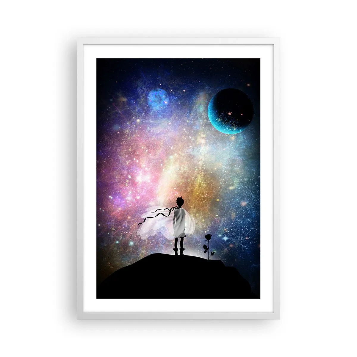 Poster in white frmae - Little Prince - 50x70 cm