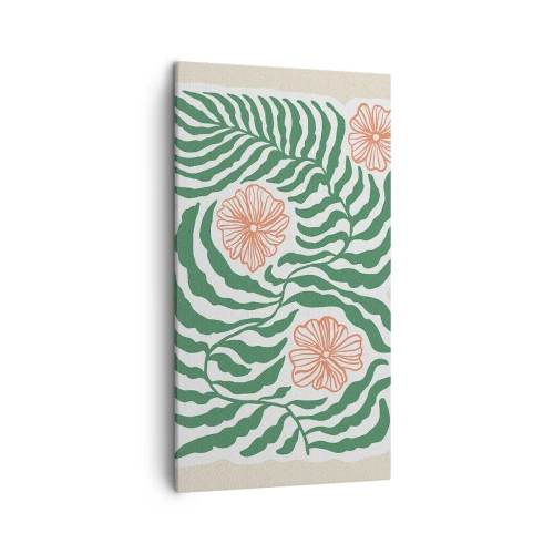 Canvas picture - Blossoming in Green - 45x80 cm