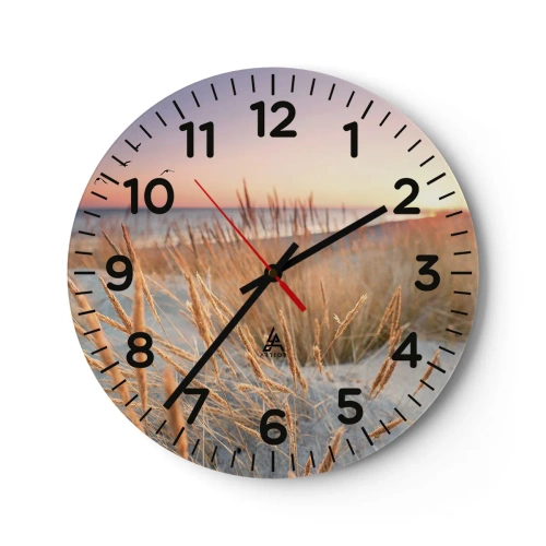 Wall clock - Clock on glass - Baltic Lullaby - 30x30 cm