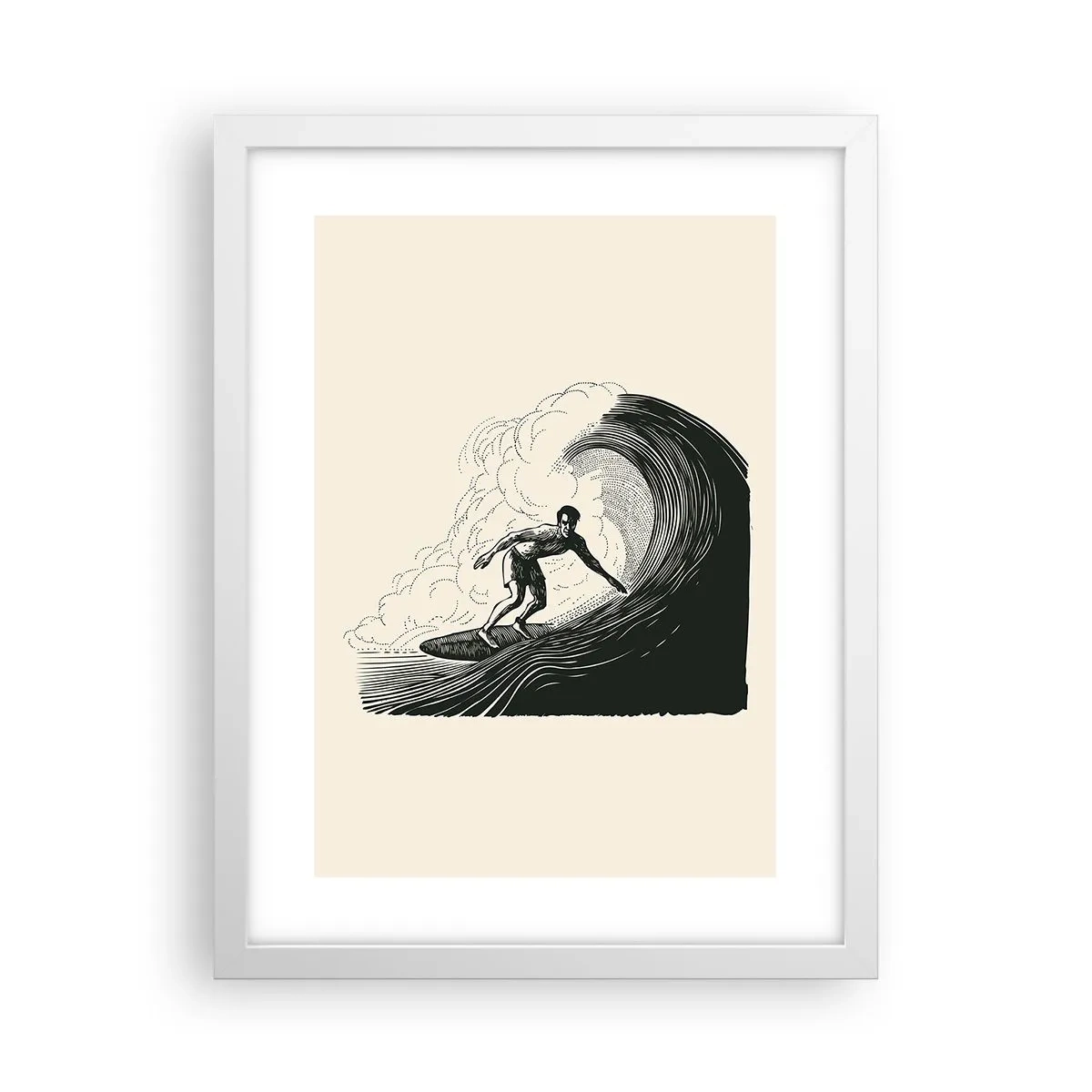 Poster in white frmae - King of the Wave - 30x40 cm