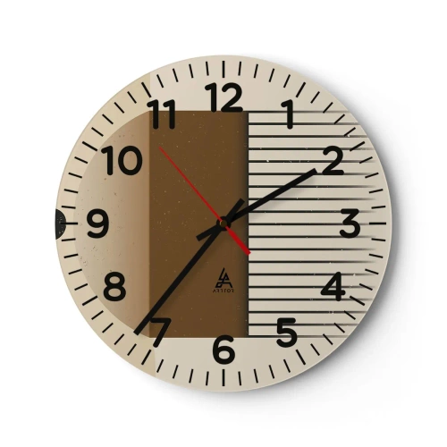 Wall clock - Clock on glass - Different States - 30x30 cm
