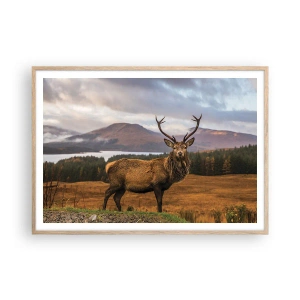 Poster in light oak frame - Majesty of Nature - 100x70 cm