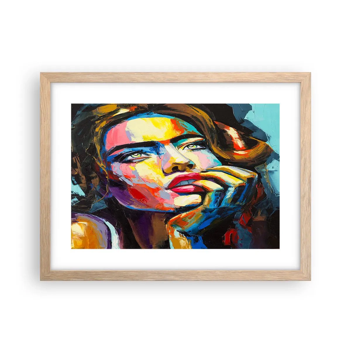 Poster in light oak frame - Dreams Like Birds Flying in the Sky - 40x30 cm