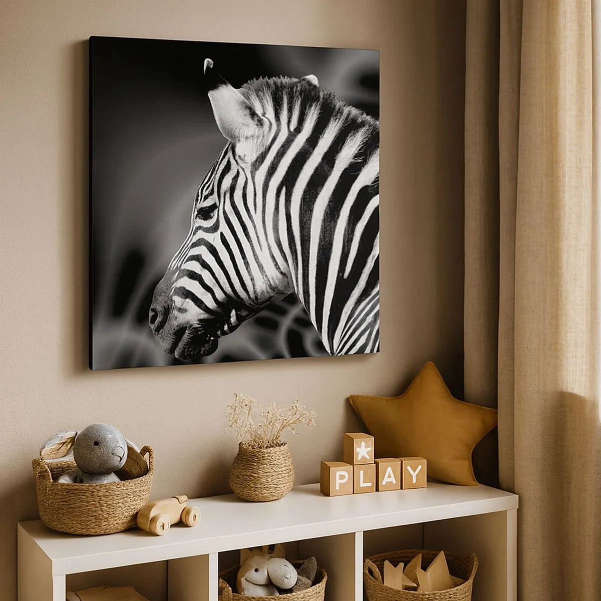 Canvas picture - White Is White, and Black Is Black - 30x30 cm