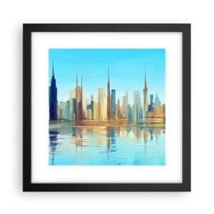 Poster in black frame - Sunny Metropolis - 30x30 cm