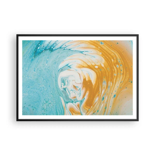 Poster in black frame - Pastel Swirl - 100x70 cm