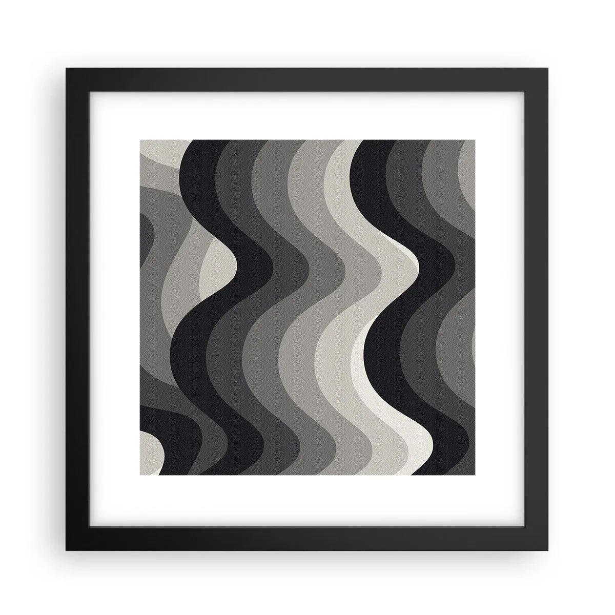 Poster in black frame - Wave after Wave - 30x30 cm