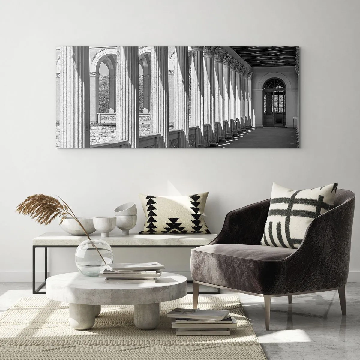 Glass picture - Sunny Arcade - 100x40 cm