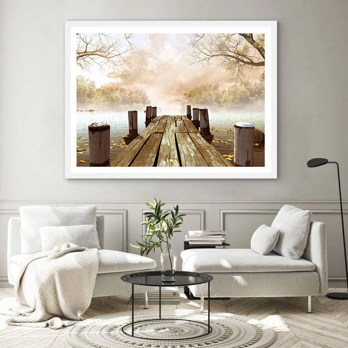 Poster in white frmae - Gentle Sadness of Autumn - 40x30 cm