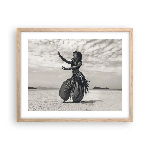 Poster in light oak frame - Dance of Southern Islands - 50x40 cm
