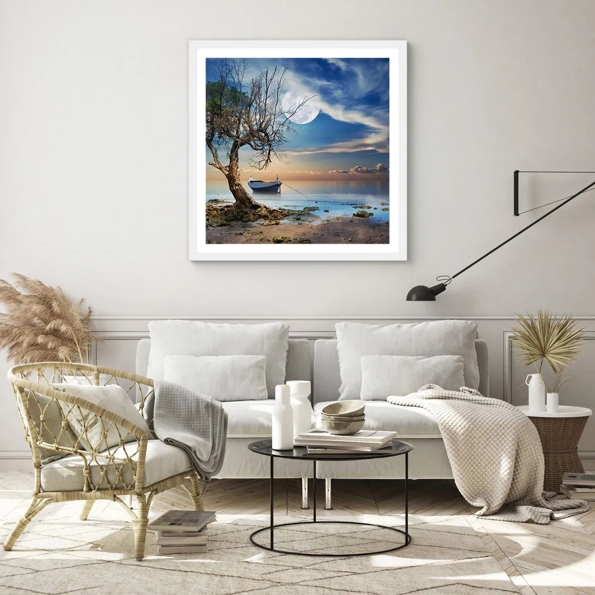 Poster in white frmae - Is this the Beginning or the End? - 30x30 cm