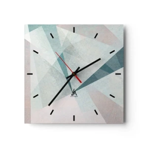 Wall clock - Clock on glass - Calmly but Dynamically - 40x40 cm