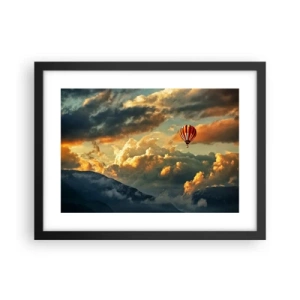Poster in black frame - I Like Flying - 40x30 cm