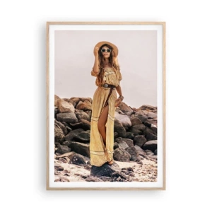 Poster in light oak frame - The Magic of Stones - 70x100 cm