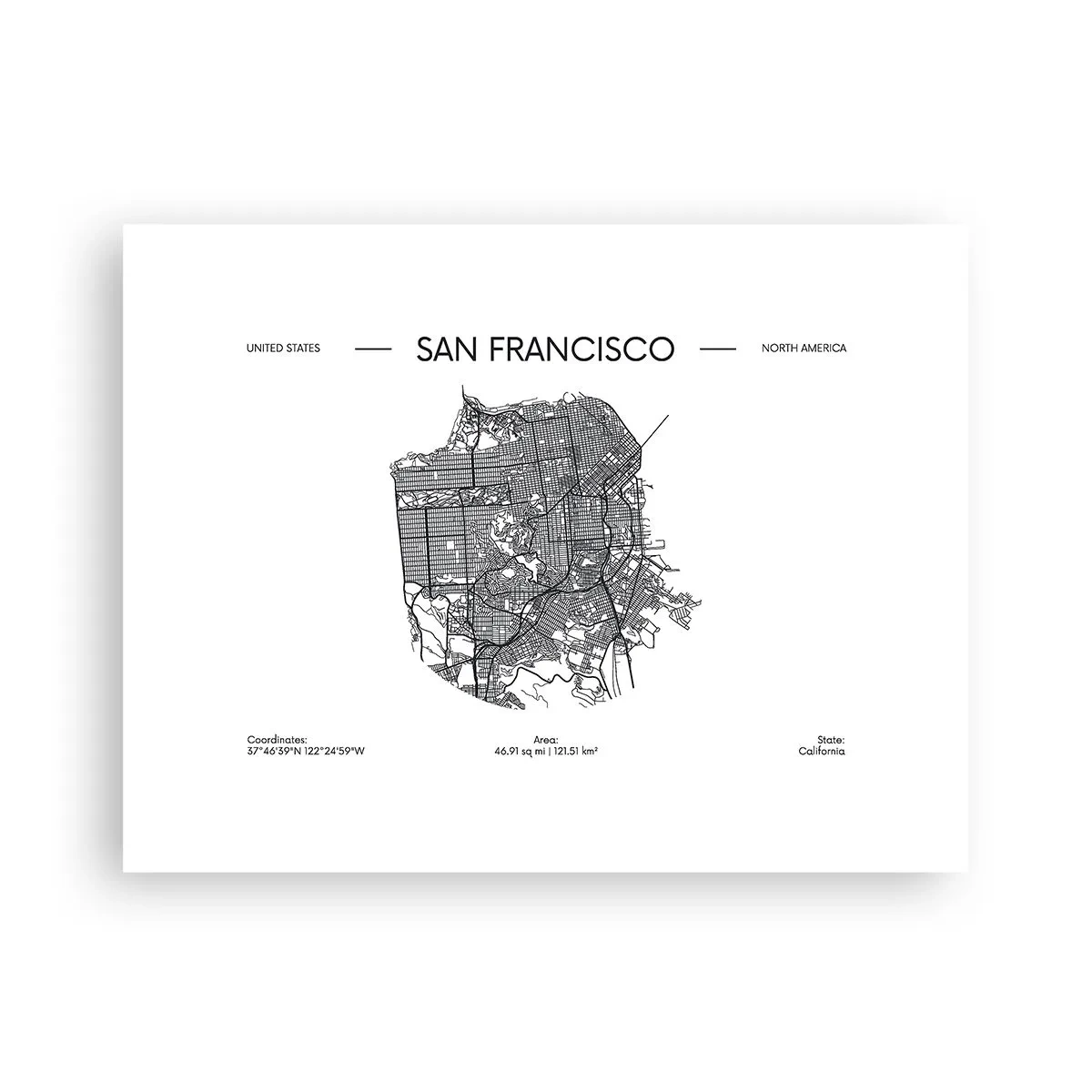 Poster - Anatomy of San Francisco - 40x30 cm