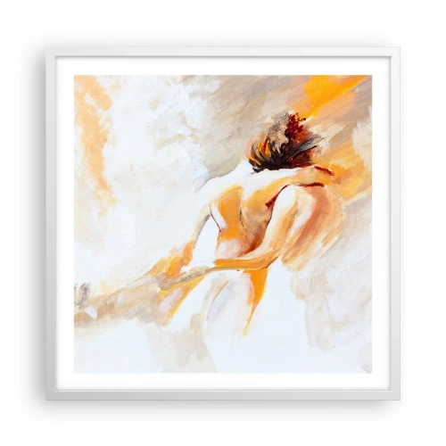Poster in white frmae - Heavenly Embrace - 60x60 cm