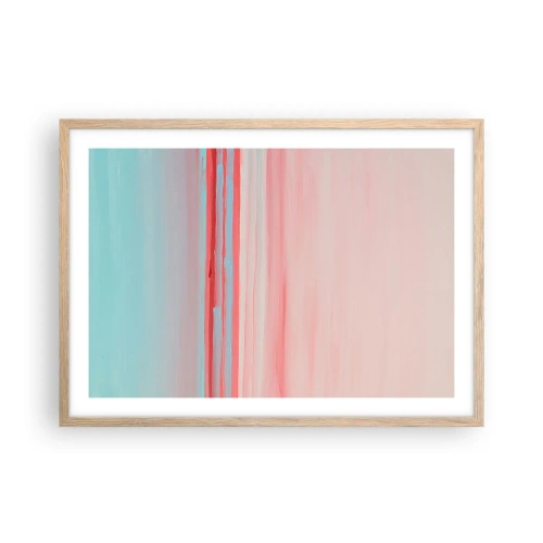 Poster in light oak frame - Abstract at Dawn - 70x50 cm