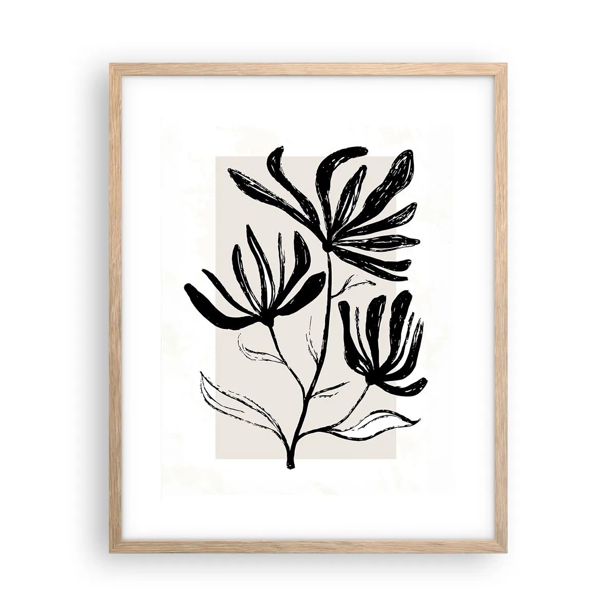 Poster in light oak frame - Sketch for a Herbarium - 40x50 cm