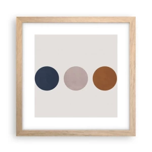 Poster in light oak frame - Symbol of Perfection - 30x30 cm