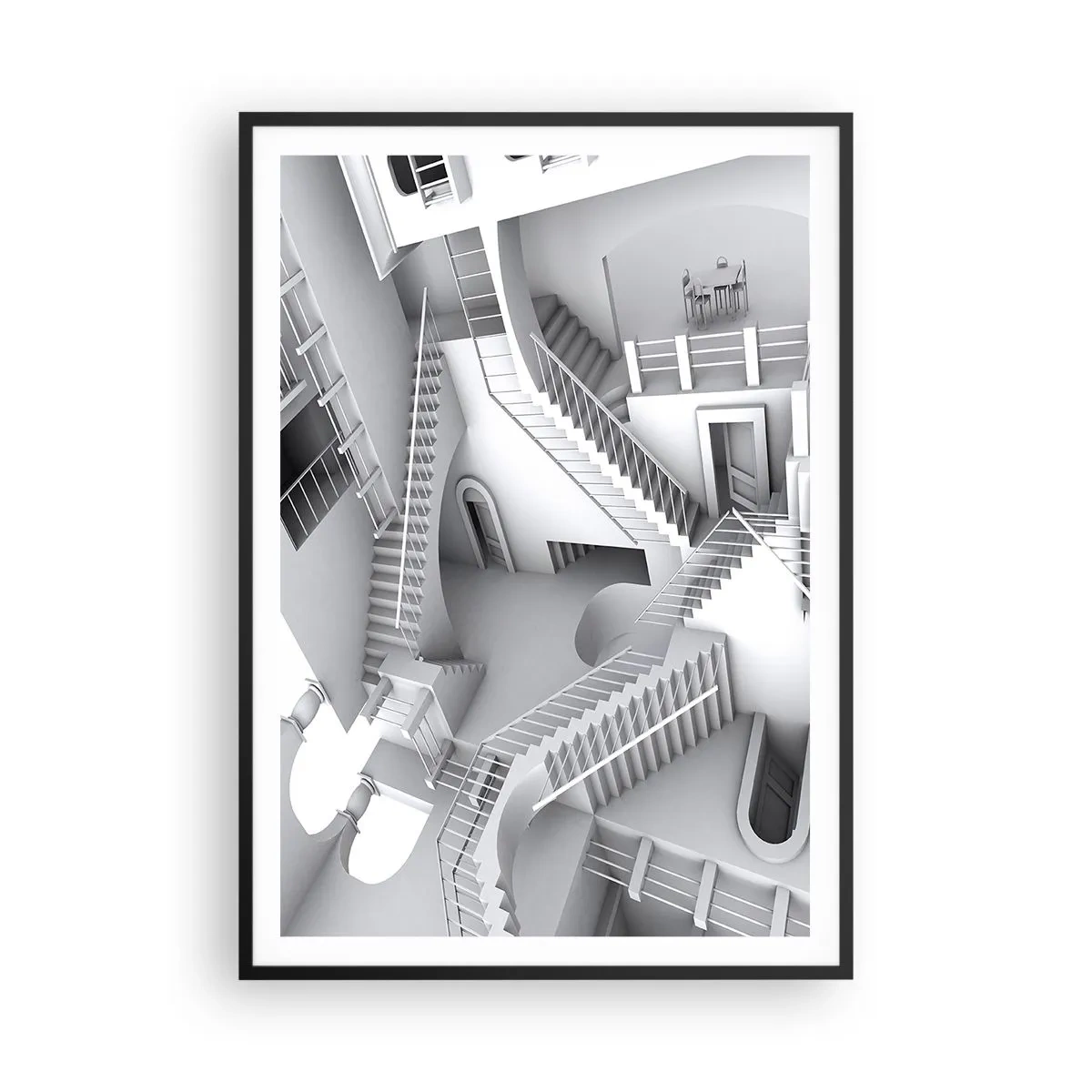 Poster in black frame - Paradoxes of Space - 70x100 cm
