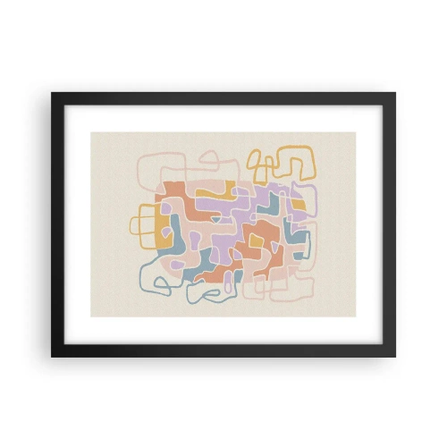 Poster in black frame - Maze - Joyful Adventure - 40x30 cm