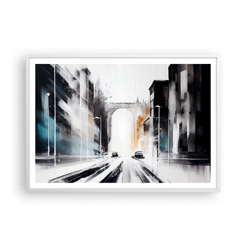 Poster in white frmae - Study of a City: Architecture and Movement - 100x70 cm