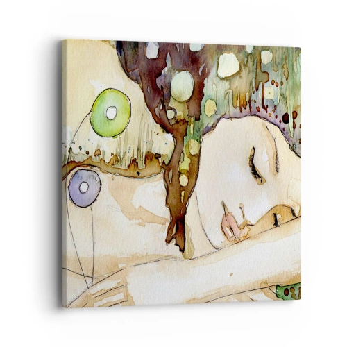 Canvas picture - Emerald and Violet Dream - 40x40 cm