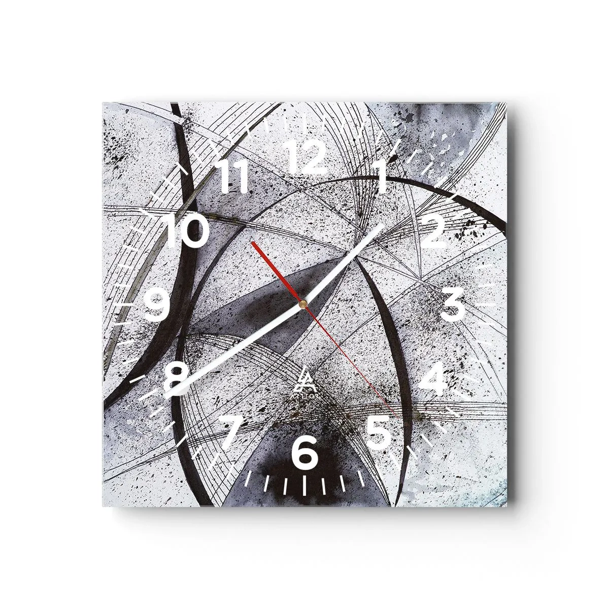 Wall clock - Clock on glass - Futuristic Fantasy - 30x30 cm