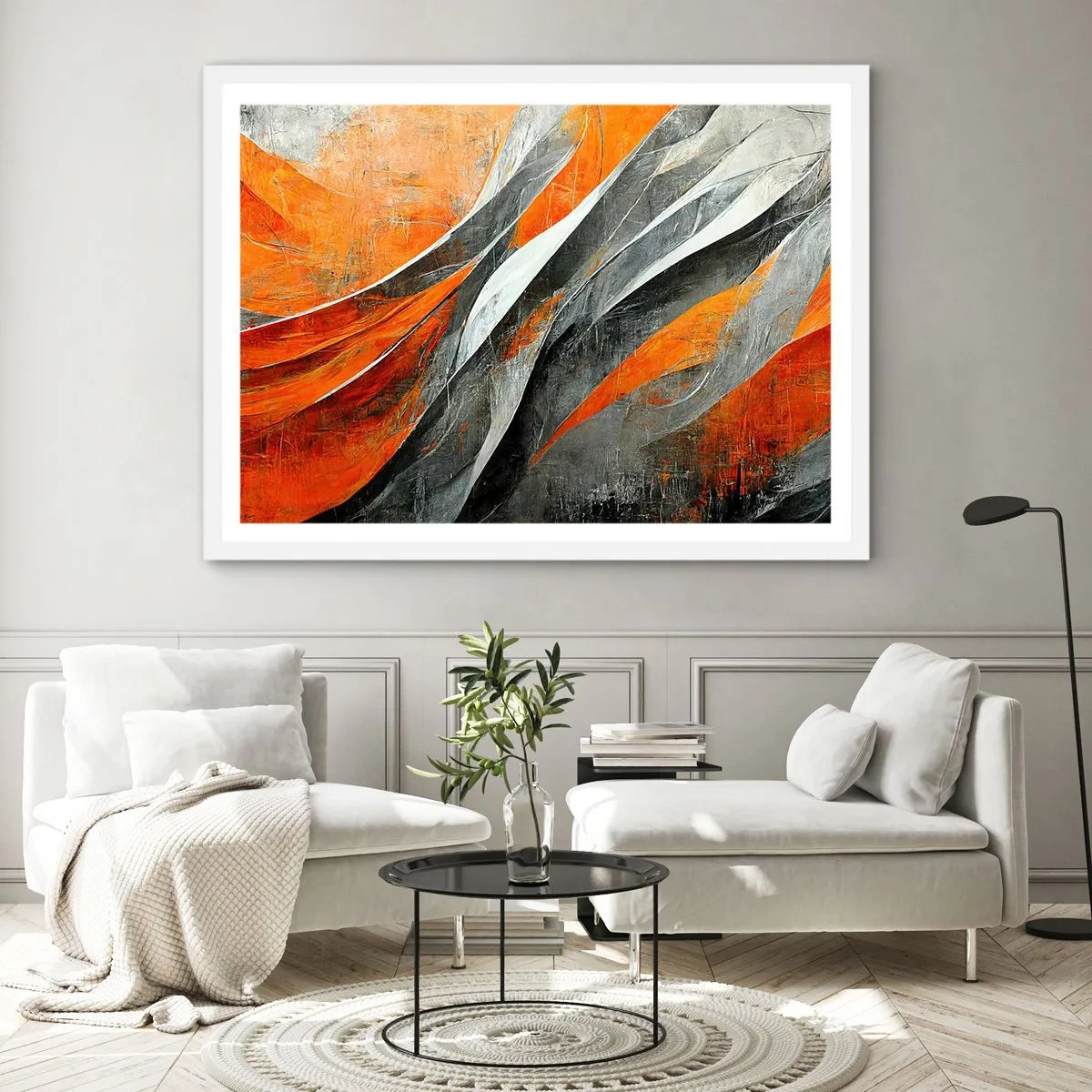 Poster in white frmae - Heat and Coolness - 50x40 cm