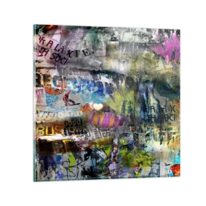 Glass picture - Collage of Memories - 70x70 cm