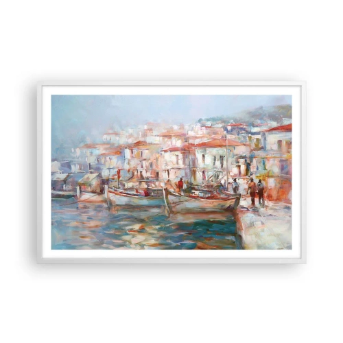 Poster in white frmae - Holidays in Pastel - 91x61 cm