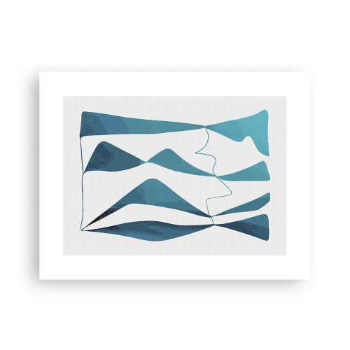 Poster - Abstract: Turquoise Relation - 40x30 cm