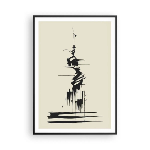 Poster in black frame - Hasty Abstract - 70x100 cm